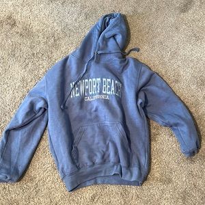 Embroidered Newport California beach hoodie